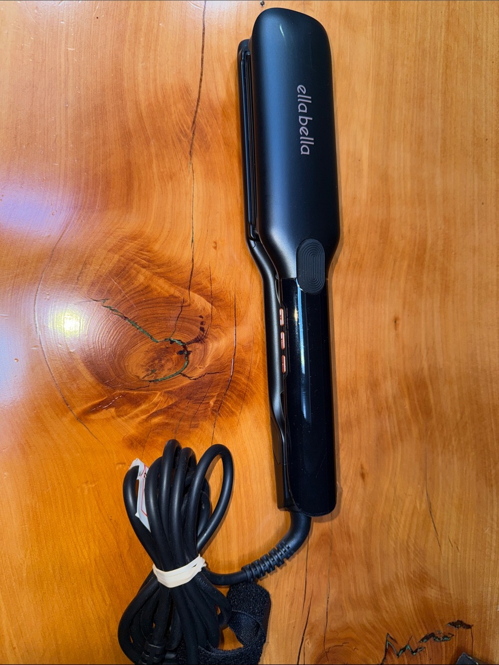ella bella Black Hair Straightener - Sleek Compact Styling Iron